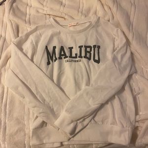 White Malibu crewneck